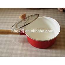 printed enamel saucepan pots with glass lid